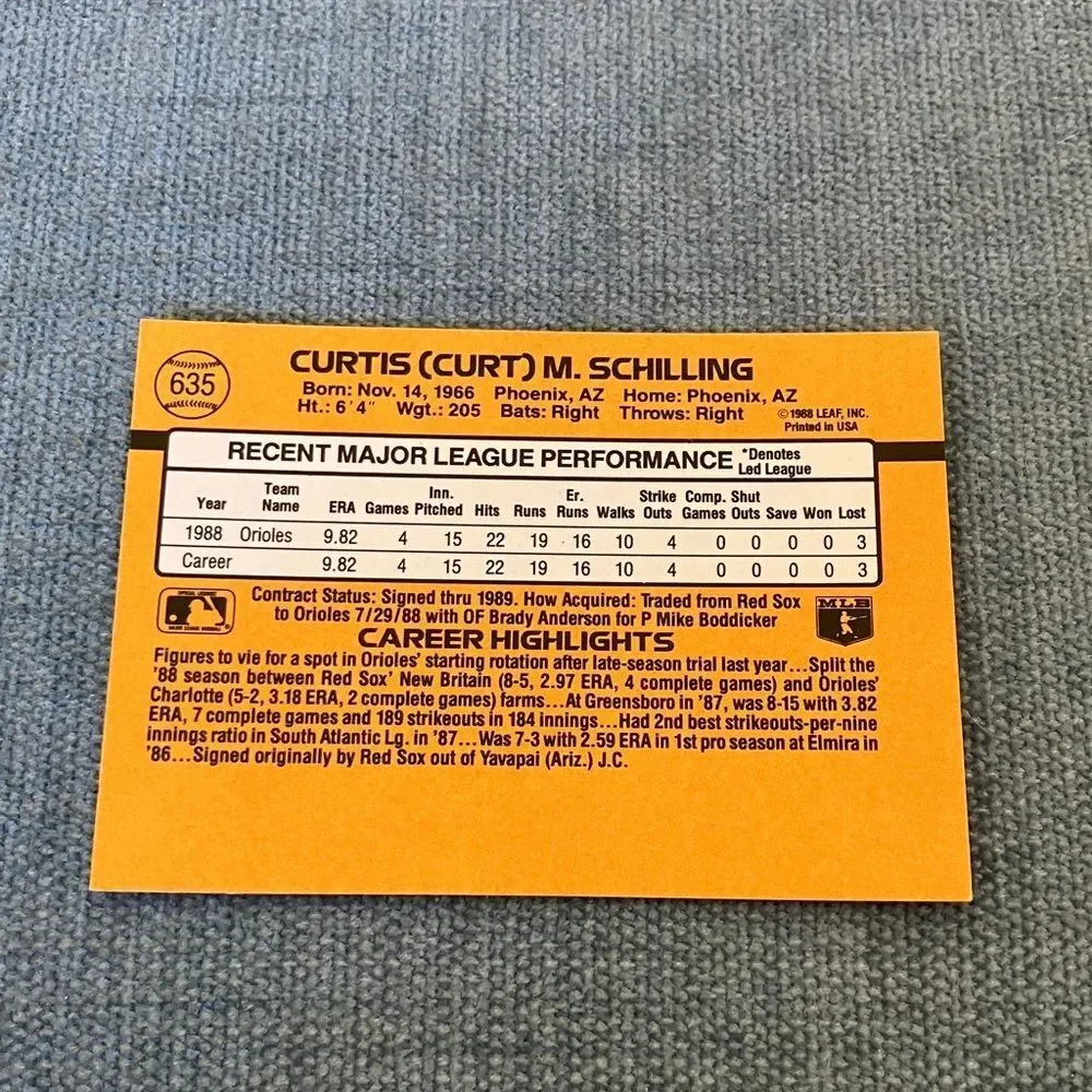 1989 Donruss Baltimore Orioles Baseball Card Trading Card